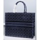 Fake Christian Dior Cannage Embroidered Velvet Dior Book Tote Dark Blue Replica Replica Christian Dior Cannage Embroidered Velvet Dior Book Tote Dark Blue