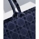 Fake Christian Dior Cannage Embroidered Velvet Dior Book Tote Dark Blue Replica Replica Christian Dior Cannage Embroidered Velvet Dior Book Tote Dark Blue