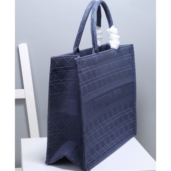 Replica Christian Dior Cannage Embroidery Dior Book Tote Bag Dark Blue Replica Christian Dior Cannage Embroidery Dior Book Tote Bag Dark Blue