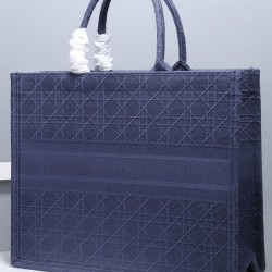 Replica Christian Dior Cannage Embroidery Dior Book Tote Bag Dark Blue Replica Christian Dior Cannage Embroidery Dior Book Tote Bag Dark Blue