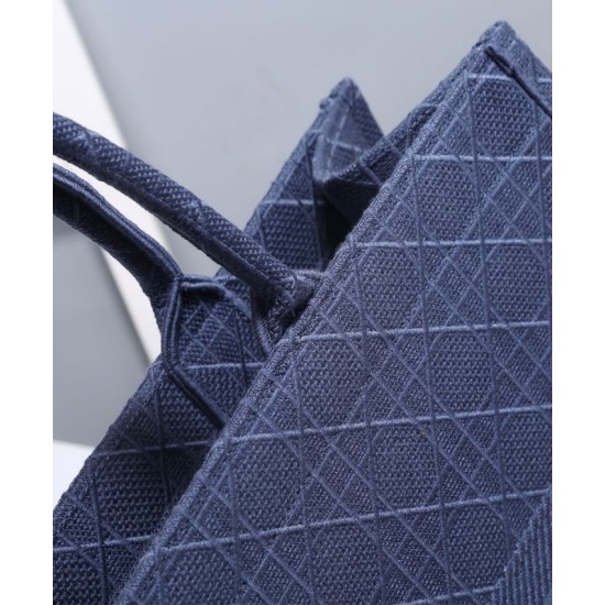 Replica Christian Dior Cannage Embroidery Dior Book Tote Bag Dark Blue Replica Christian Dior Cannage Embroidery Dior Book Tote Bag Dark Blue