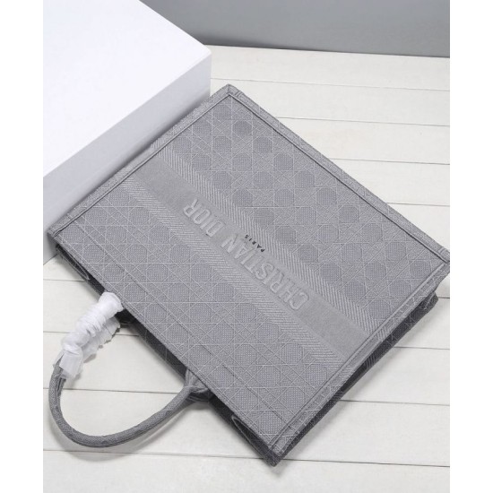 Replica Christian Dior Cannage Embroidery Dior Book Tote Bag Gray Replica Christian Dior Cannage Embroidery Dior Book Tote Bag Gray