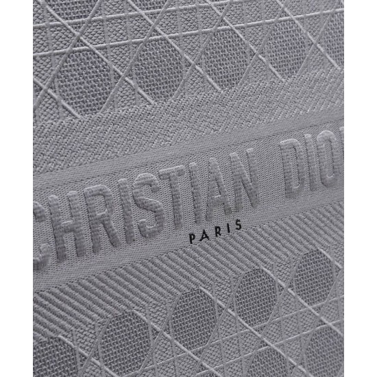 Replica Christian Dior Cannage Embroidery Dior Book Tote Bag Gray Replica Christian Dior Cannage Embroidery Dior Book Tote Bag Gray