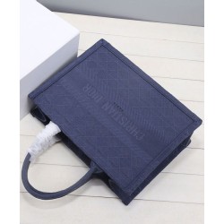 Replica Christian Dior Small Dior Book Tote Bag Dark Blue