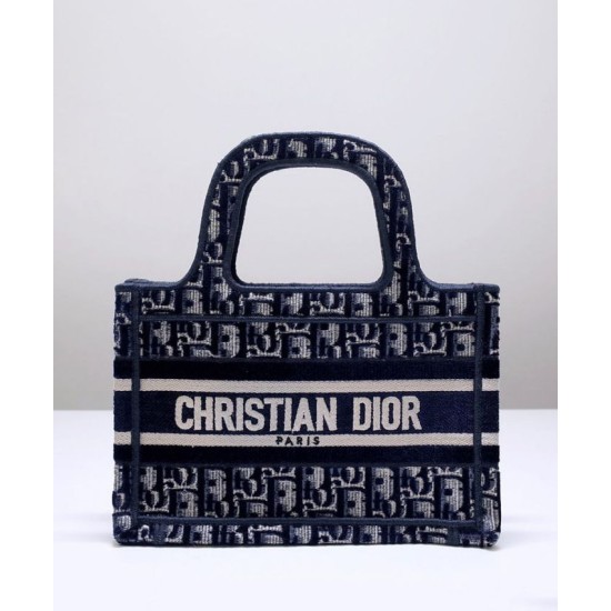Replica Christian Dior Mini Dior Book Tote Dark Blue Replica Christian Dior Mini Dior Book Tote Dark Blue