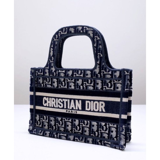 Replica Christian Dior Mini Dior Book Tote Dark Blue Replica Christian Dior Mini Dior Book Tote Dark Blue