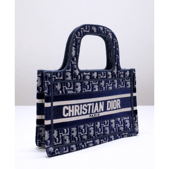 Replica Christian Dior Mini Dior Book Tote Dark Blue Replica Christian Dior Mini Dior Book Tote Dark Blue