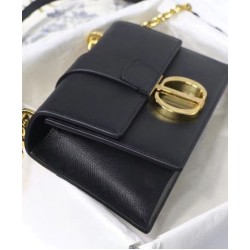 Replica Christian Dior 30 Montaigne Chain Bag Black Fake Christian Dior 30 Montaigne Chain Bag Black Replica