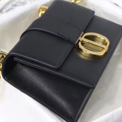 Fake Christian Dior 30 Montaigne Chain Bag Black Replica