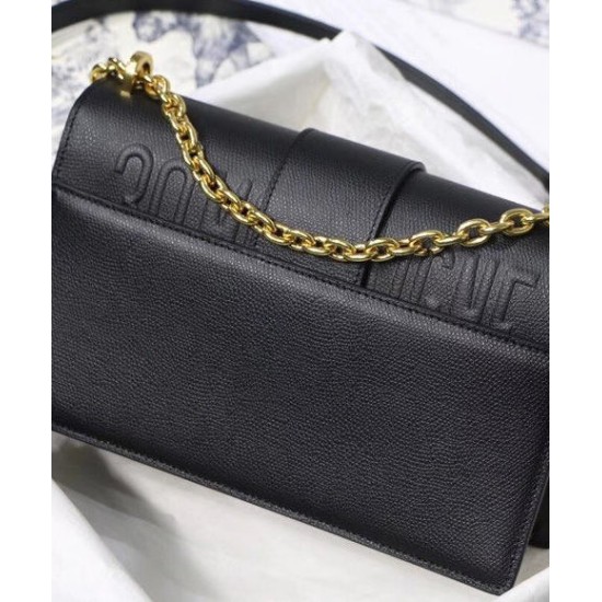 Replica Christian Dior 30 Montaigne Chain Bag Black Fake Christian Dior 30 Montaigne Chain Bag Black Replica
