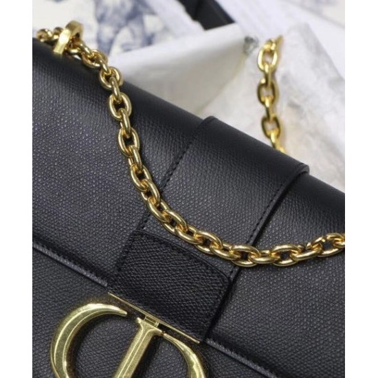 Replica Christian Dior 30 Montaigne Chain Bag Black Fake Christian Dior 30 Montaigne Chain Bag Black Replica