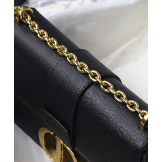 Replica Christian Dior 30 Montaigne Chain Bag Black Fake Christian Dior 30 Montaigne Chain Bag Black Replica