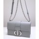 Replica Christian Dior 30 Montaigne Chain Bag Gray Replica Christian Dior 30 Montaigne Chain Bag Gray