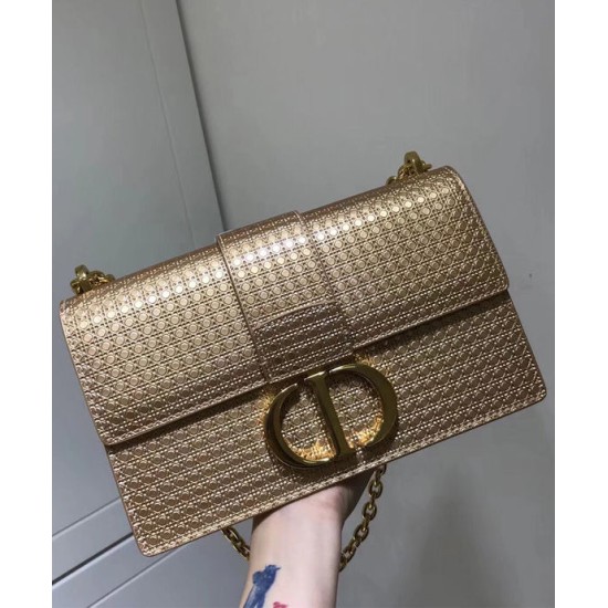 Replica Christian Dior 30 Montaigne Flap Chain Bag Bronze-Coloured Replica Christian Dior 30 Montaigne Flap Chain Bag Bronze-Coloured