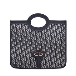 Fake Christian Dior Foldable clutch Dark Blue Replica