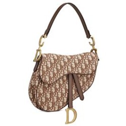 Fake Christian Dior Saddle Bag Coffee Replica