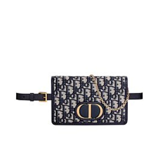 Replica Christian Dior 30 Montaigne 2-In-1 Pouch Dark Blue Replica Christian Dior 30 Montaigne 2-In-1 Pouch Dark Blue