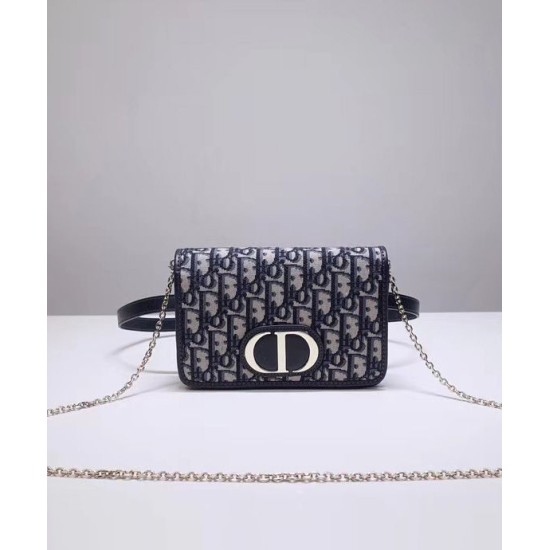 Replica Christian Dior 30 Montaigne 2-In-1 Pouch Dark Blue Replica Christian Dior 30 Montaigne 2-In-1 Pouch Dark Blue