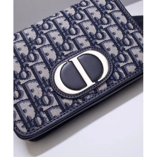 Replica Christian Dior 30 Montaigne 2-In-1 Pouch Dark Blue Replica Christian Dior 30 Montaigne 2-In-1 Pouch Dark Blue