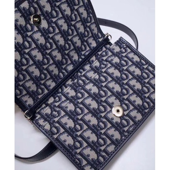 Replica Christian Dior 30 Montaigne 2-In-1 Pouch Dark Blue Replica Christian Dior 30 Montaigne 2-In-1 Pouch Dark Blue