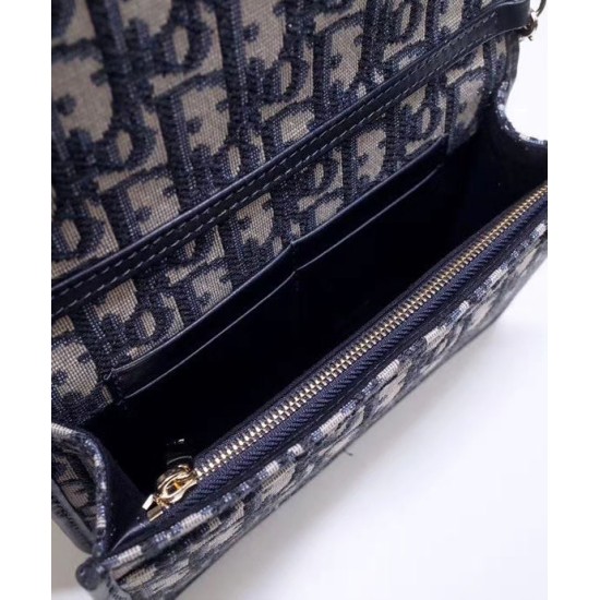 Replica Christian Dior 30 Montaigne 2-In-1 Pouch Dark Blue Replica Christian Dior 30 Montaigne 2-In-1 Pouch Dark Blue