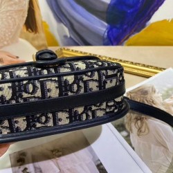Replica Christian Dior Small Dior Bobby Handbag Dark Blue