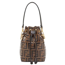 Fake Mon Tresor Leather Mini-bag 8BS010 Coffee Replica
