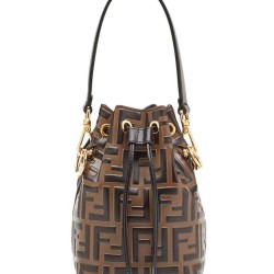 Fake Mon Tresor Leather Mini-bag 8BS010 Coffee Replica