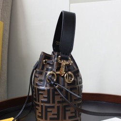 Fake Mon Tresor Leather Mini-bag 8BS010 Coffee Replica