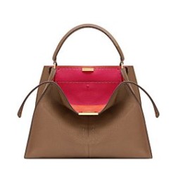Fake Peekaboo X-lite Large Leather Bag Coffee Replica