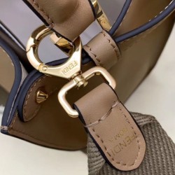 Fake Peekaboo X-lite Medium Leather Bag Khaki Replica
