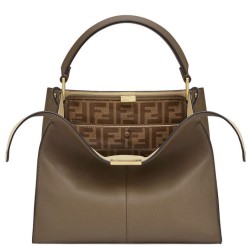 Replica Peekaboo X-lite Medium Leather Bag Coffee