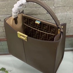 Replica Peekaboo X-lite Medium Leather Bag Coffee