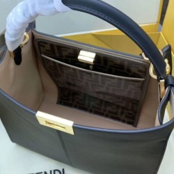 Replica Peekaboo X-lite Medium Leather Bag Black