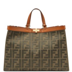 Fake Peekaboo X-tote Canvas bag 8BH374 Coffee Replica