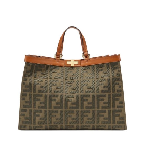 Replica Peekaboo X-tote Canvas bag 8BH374 Coffee Fake Peekaboo X-tote Canvas bag 8BH374 Coffee Replica
