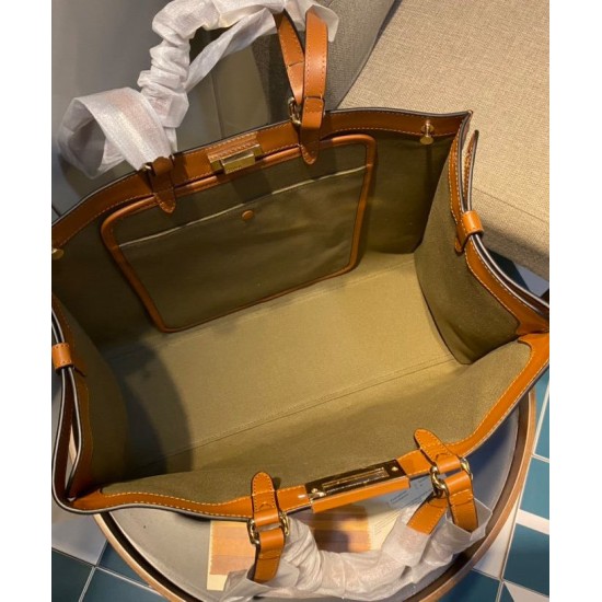 Replica Peekaboo X-tote Canvas bag 8BH374 Coffee Fake Peekaboo X-tote Canvas bag 8BH374 Coffee Replica