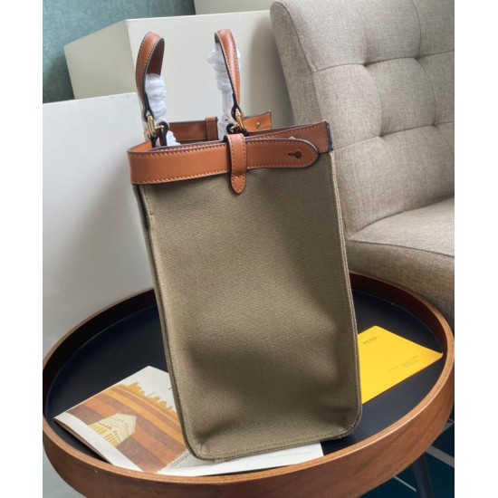 Replica Peekaboo X-tote Canvas bag 8BH374 Khaki Replica Peekaboo X-tote Canvas bag 8BH374 Khaki