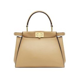 Replica Peekaboo Iconic Mini Leather Bag Apricot