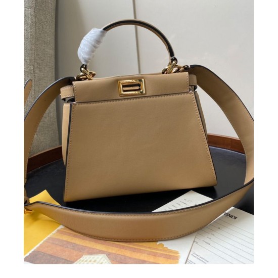 Replica Peekaboo Iconic Mini Leather Bag Apricot Replica Peekaboo Iconic Mini Leather Bag Apricot
