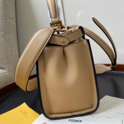 Replica Peekaboo Iconic Mini Leather Bag Apricot