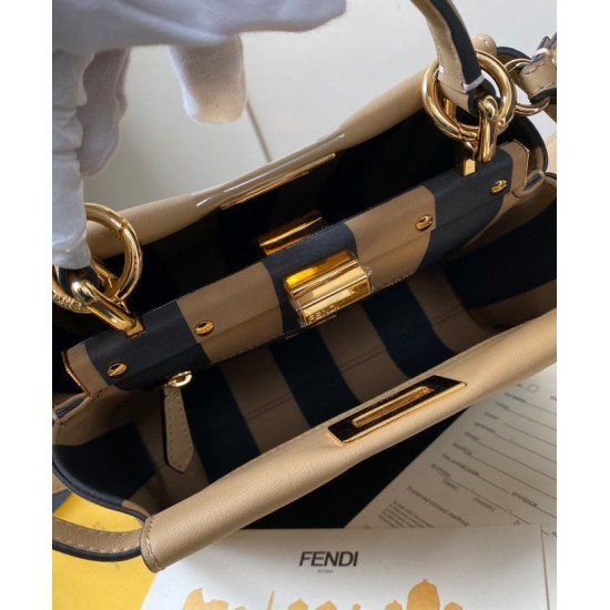 Replica Peekaboo Iconic Mini Leather Bag Apricot Replica Peekaboo Iconic Mini Leather Bag Apricot