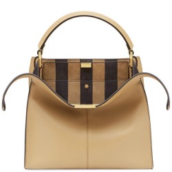 Fake Peekaboo X-lite Medium Leather Bag Apricot Replica