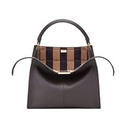 Replica Peekaboo X-lite Medium Leather Bag Dark Coffee