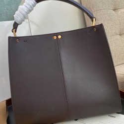 Replica Peekaboo X-lite Medium Leather Bag Dark Coffee
