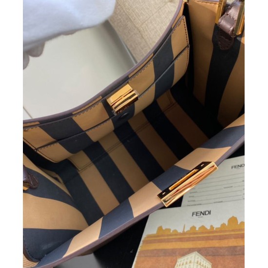 Replica Peekaboo X-lite Medium Leather Bag Dark Coffee