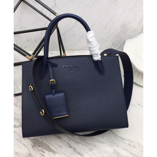 Replica Prada Monochrome Bag 1BA155 Dark Blue
