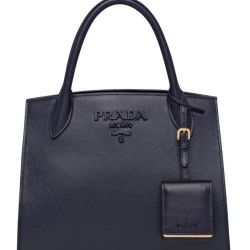 Replica Prada Monochrome Saffiano Leather Bag 1BA156 Dark Blue