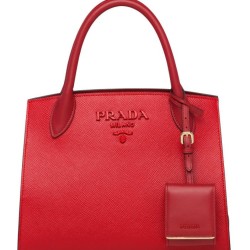 Replica Prada Monochrome Saffiano Leather Bag 1BA156 Red 