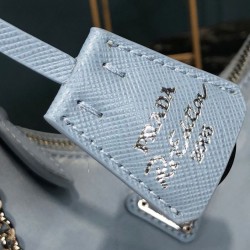 Fake Prada Re-Edition 2005 nylon shoulder bag Light Blue Replica